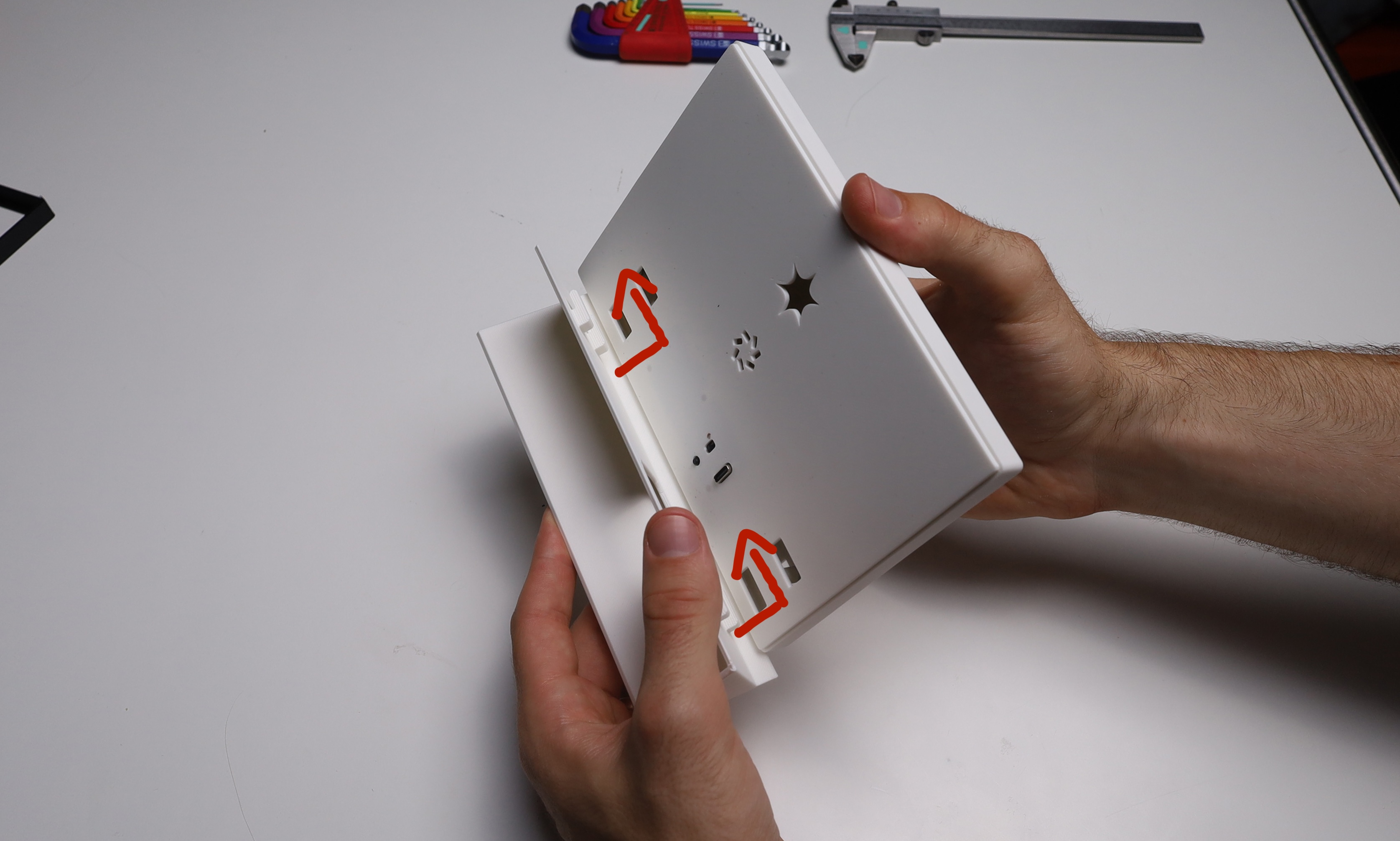 Sliding the Prism onto the case